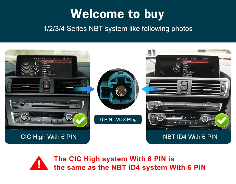 10.25'12.3' Wireless CarPlay Android Auto Multimedia Display Screen For BMW 1 2 3 4 Series F20 F21 F22 F30 F31 F32 F33