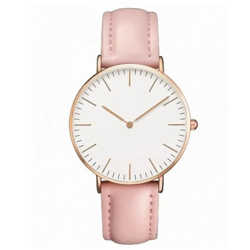 Luxury Women Watch Rose Gold 2024 Stylish Shell Dial Leather Belt Fashion Ladies Wrist Watches Gifts Relógio Feminino Montre