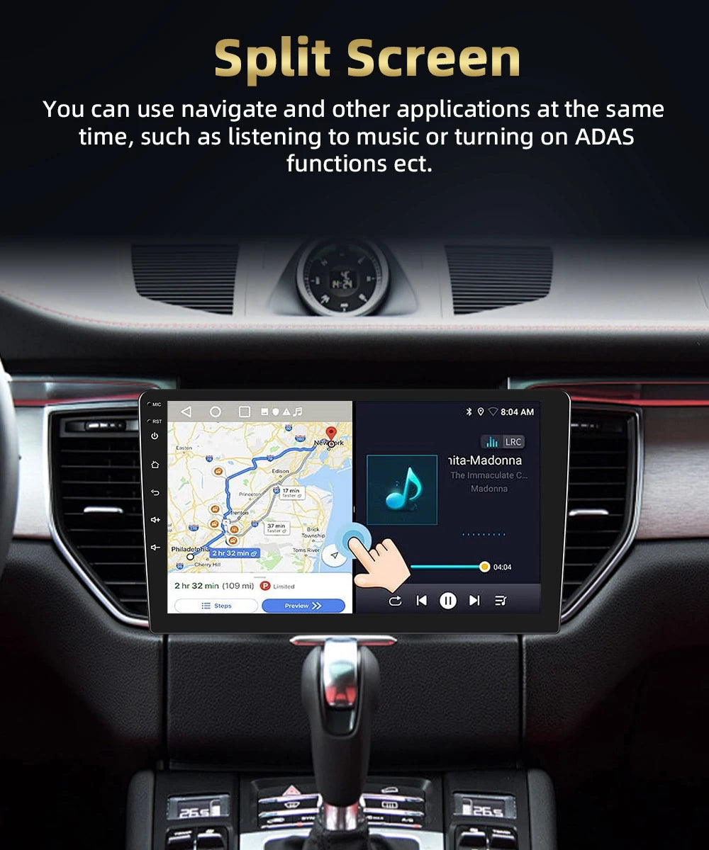 Podofo 2Din 9 ''Car Radio For Mercedes-Benz C-Class W204 S204 2007-2010 Multimedia Player GPS Carplay Android Car DSP BT RDS