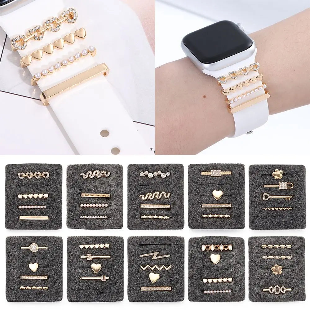 Bracelet Diamant Métal Apple Watch - Charms Décoratifs