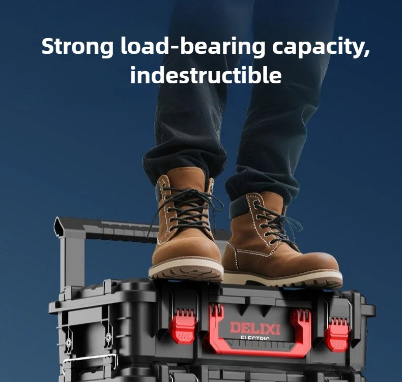 Trolley Stacking Toolbox Labor-saving Combined Tools Case Heavy Duty Large Capacity Storage Box Set Tools Organizer with Wheels