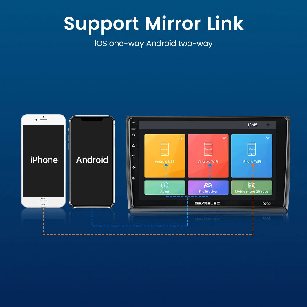 Universal 7"/9"/10" Car Radio Android 13 Wireless CarPlay Android Auto multimedia player WiFi GPS Navi RDS USB 2 Din Car Stereo