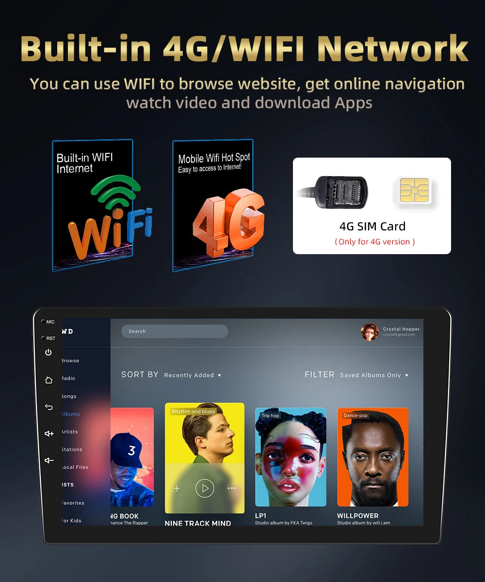 Podofo 2Din 9 ''Car Radio For Mercedes-Benz C-Class W204 S204 2007-2010 Multimedia Player GPS Carplay Android Car DSP BT RDS