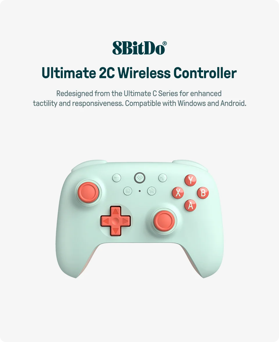 8BitDo - New Ultimate 2C Wireless Gaming Controller for PC, Windows 10, 11, Steam Deck, Raspberry Pi, Android