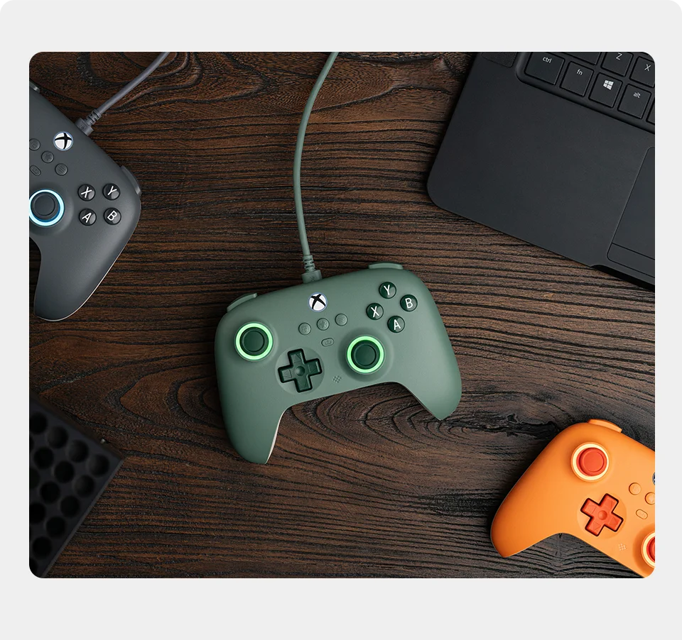 8BitDo Ultimate C Wired Gaming Controller for Xbox, RGB Lighting Fire Ring and Hall Effect Joysticks, Windows 10/11