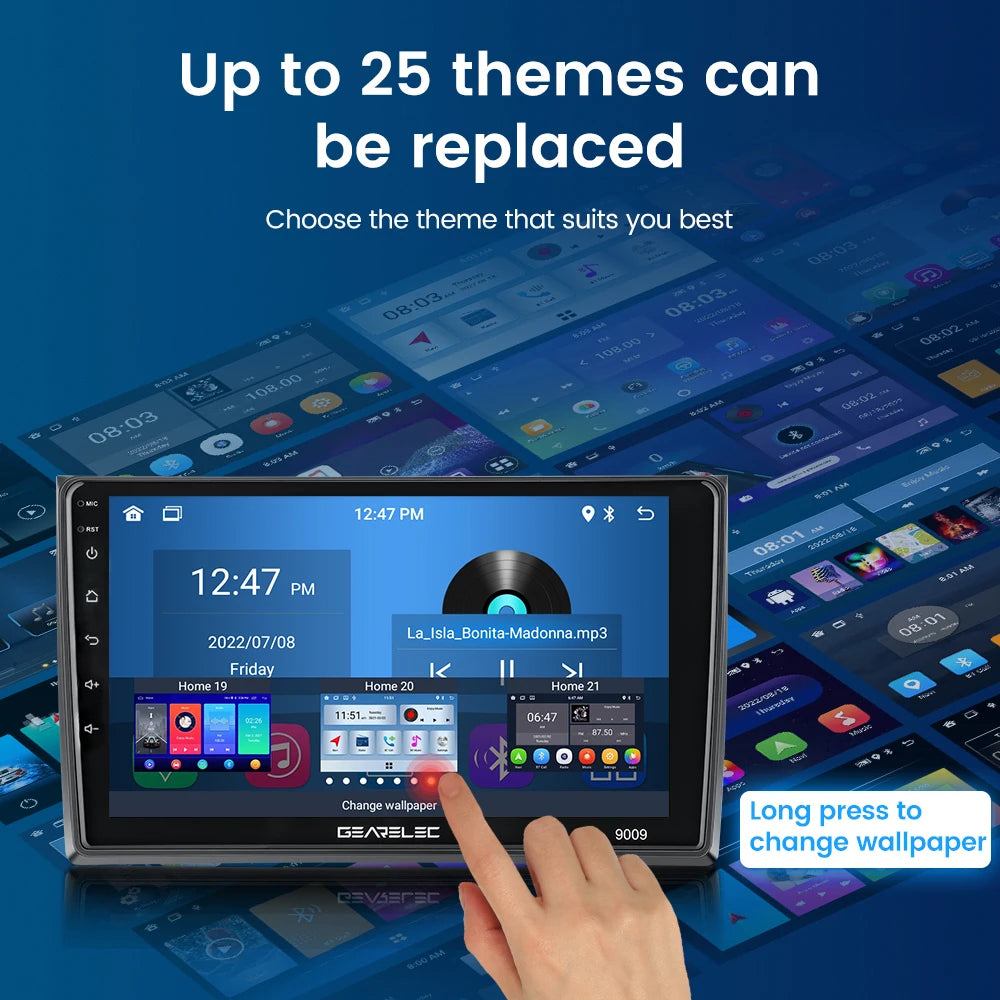 Universal 7"/9"/10" Car Radio Android 13 Wireless CarPlay Android Auto multimedia player WiFi GPS Navi RDS USB 2 Din Car Stereo