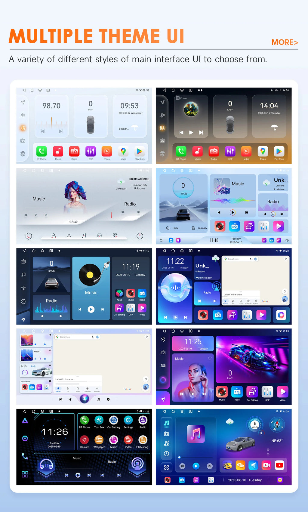 Hizpo Car Intelligent Systems Smart Radio for Renault Megane 2 2002-2009 GPS Wireless CarPlay Android Auto Autoradio 6115 8+128G