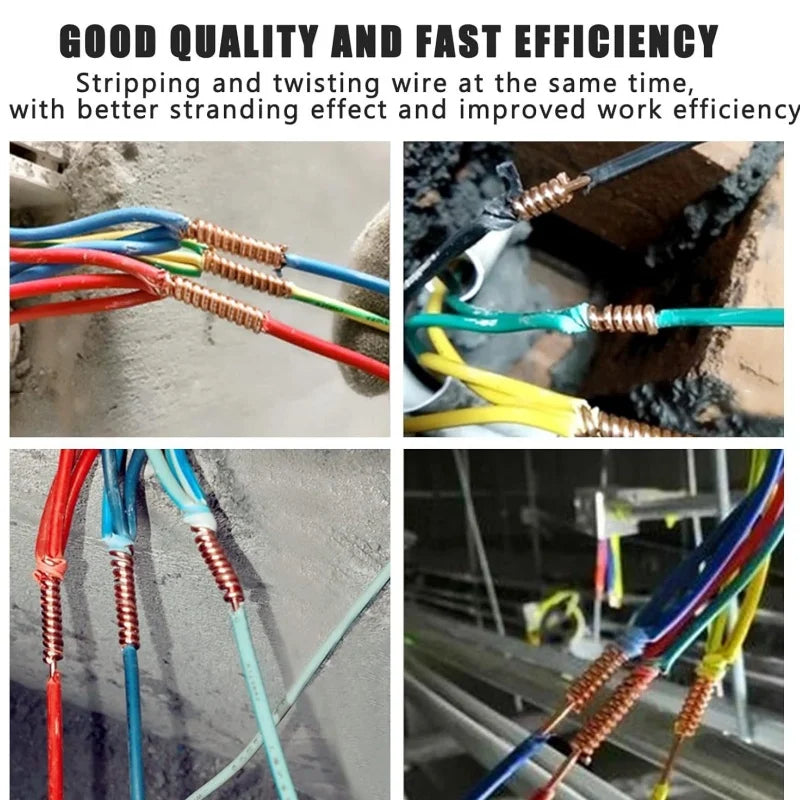 Steel Wire Twisting Tool Wire Stripper Tool Wire Stripping And Twisting Tool Kit Quick Connector Electrical Twist Wire Tool