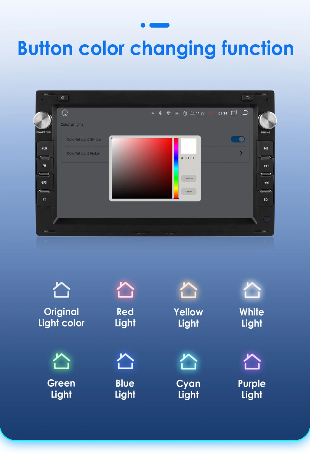Hizpo 7inch Car Radio for VW Golf 4 Passat POLO Transport T5 Multivan Seat Jetta Car Multimedia GPS 2din Autoradio Carplay 7862