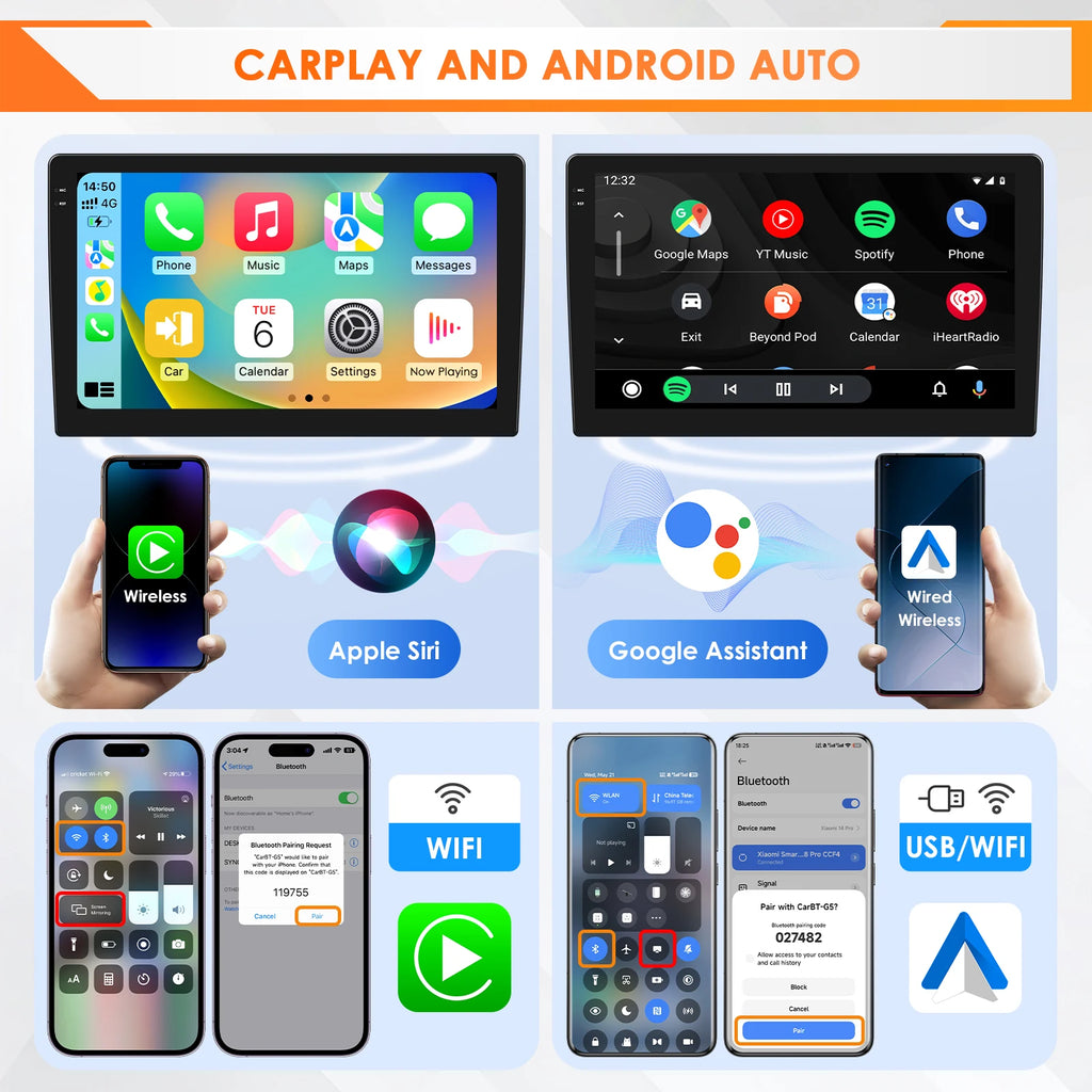 Hizpo Car Intelligent Systems Smart Radio for Renault Megane 2 2002-2009 GPS Wireless CarPlay Android Auto Autoradio 6115 8+128G