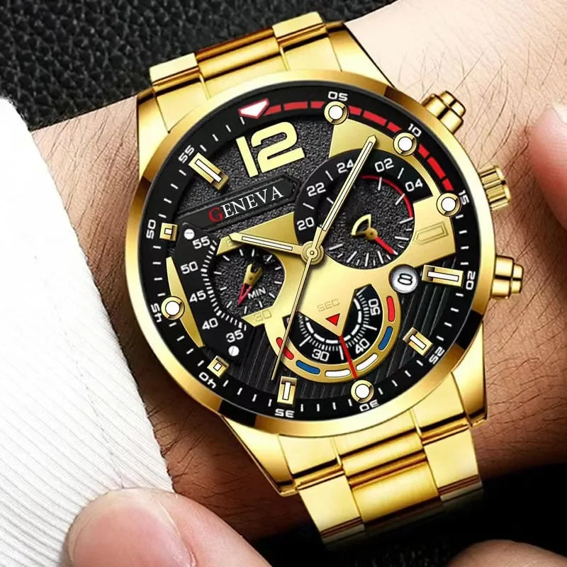 Montre Homme Fashion Mens Sports Watches Luxury Steel Quartz Watch Mens Business Watches Casual Calendar Clock Reloj Hombre