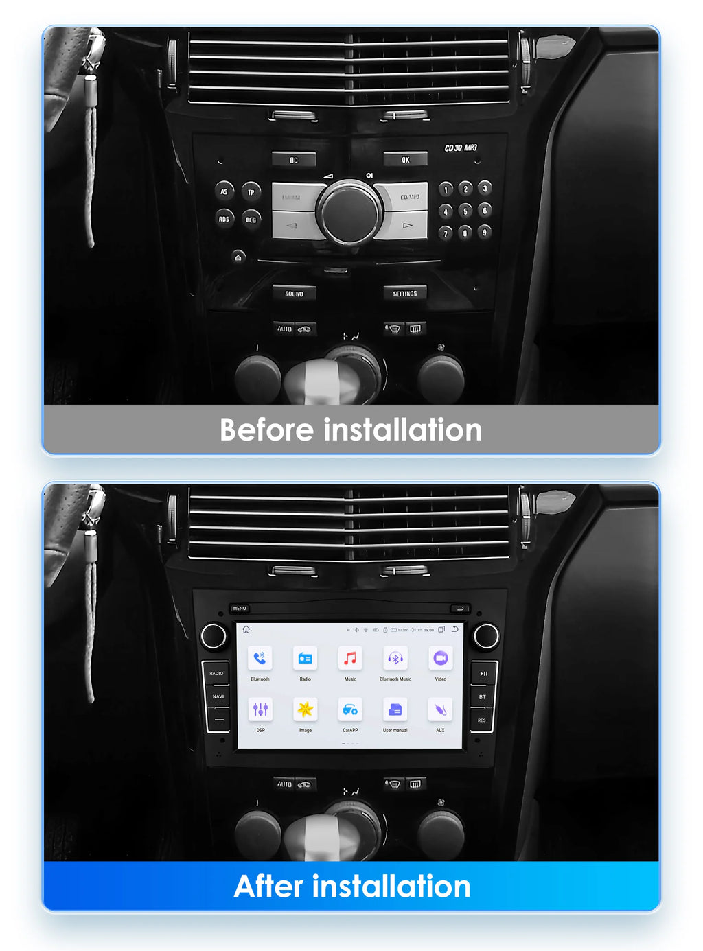 HIZPO 2Din 7inch Android Car Radio for Opel Astra H G J Zafira B Corsa C D Antara Vectra Vivaro GPS RDS DSP 4G CarPlay Autoradio