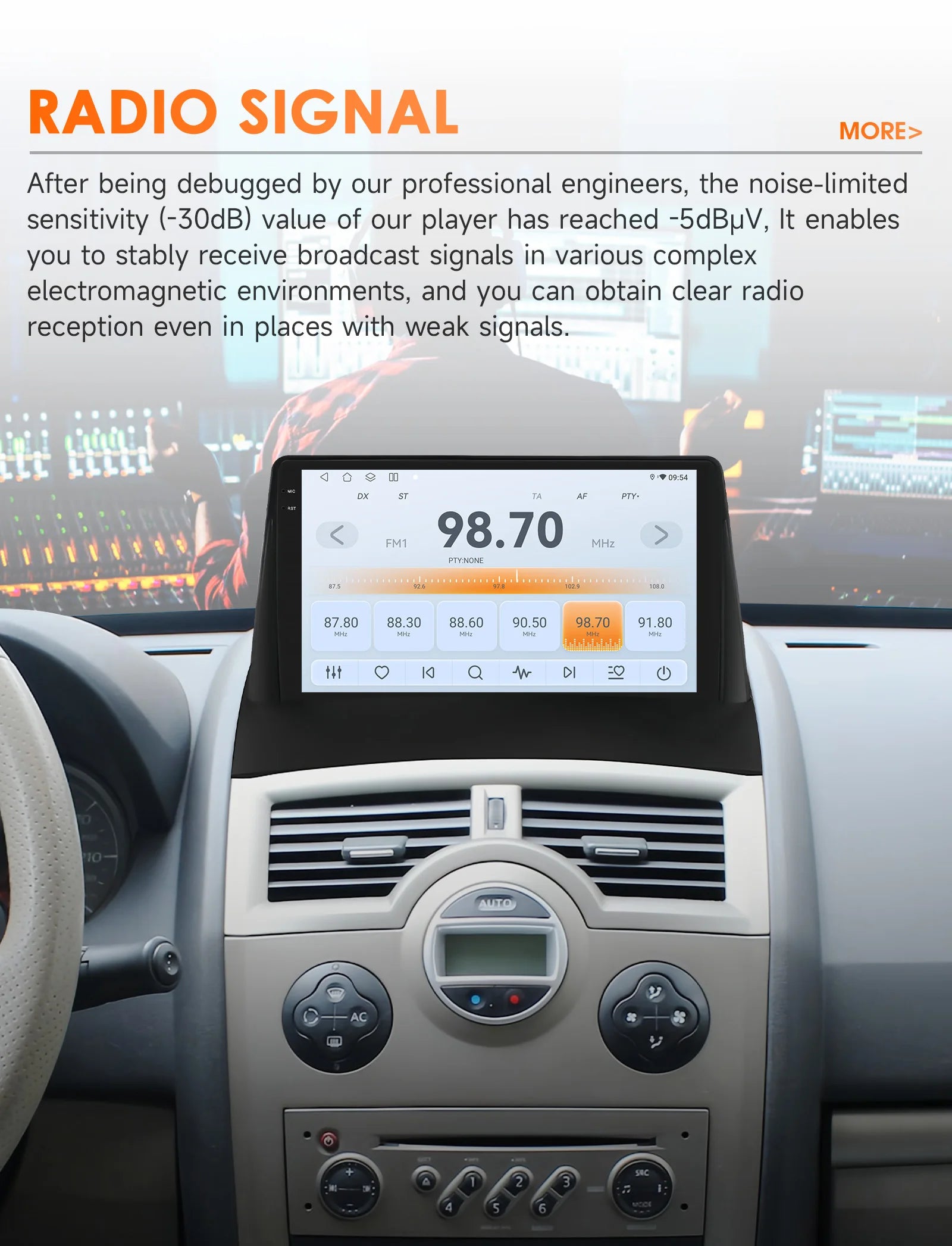 Hizpo Car Intelligent Systems Smart Radio for Renault Megane 2 2002-2009 GPS Wireless CarPlay Android Auto Autoradio 6115 8+128G