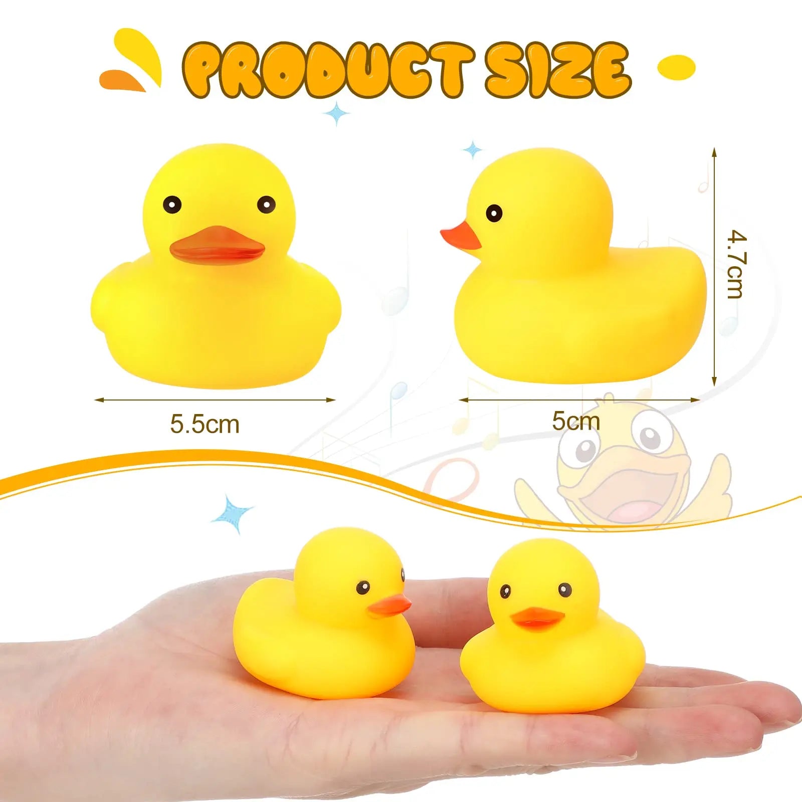 1-100Pcs Rubber Ducks for Kids  Mini Duck Party Favors Bulk Ducks Summer Pool Floating Toys Rubber Ducks Birthday