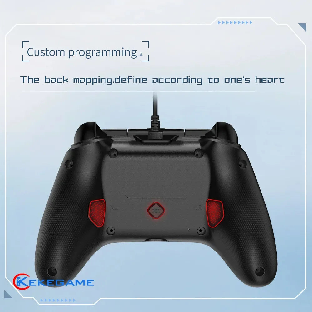 Wired Game Controller for PC PS3 Android TV-BOX Gamepad Joypad with Hall Trigger Dual Vibration Programmable Keys Turbo Button