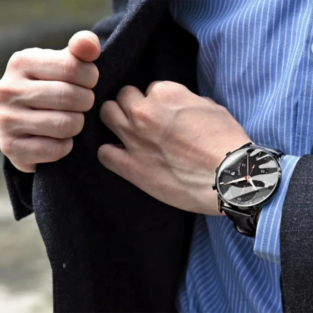 REWARD 83003M Quartz Leather Luxury Watch Waterproof Calendar Chronograph Luminous Watches for Men Reloj Hombre Montres Hommes