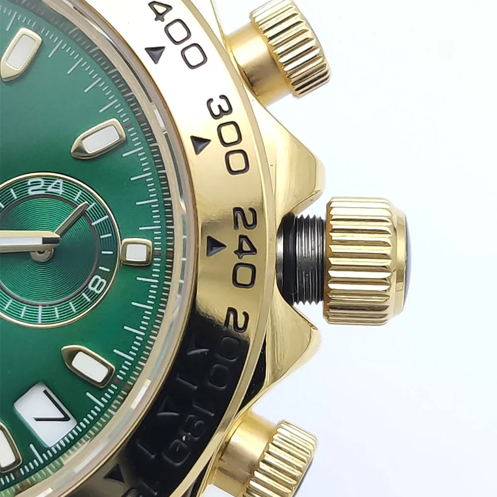 Luxury Men's Watch 2025 New Design Luxury Quartz 5ATM Water Resistant Sport Chronograph AR Sapphire VK63 Watches 4 Colors