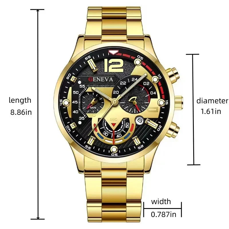 Montre Homme Fashion Mens Sports Watches Luxury Steel Quartz Watch Mens Business Watches Casual Calendar Clock Reloj Hombre