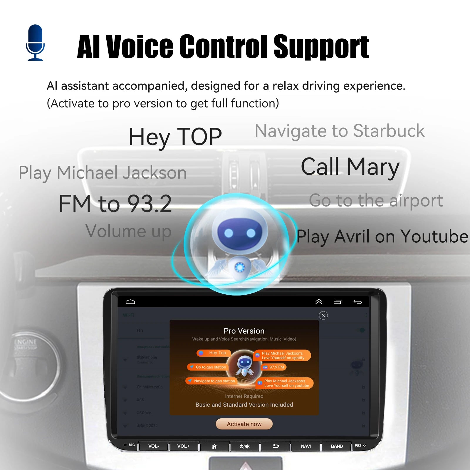 ESSGOO 9" Android 14 4G+64G Apple Carplay Car Stereo GPS NAVI WIFI RDS FM BT for VW Golf 5 6 Passat Polo Touran Tiguan Caddy EOS