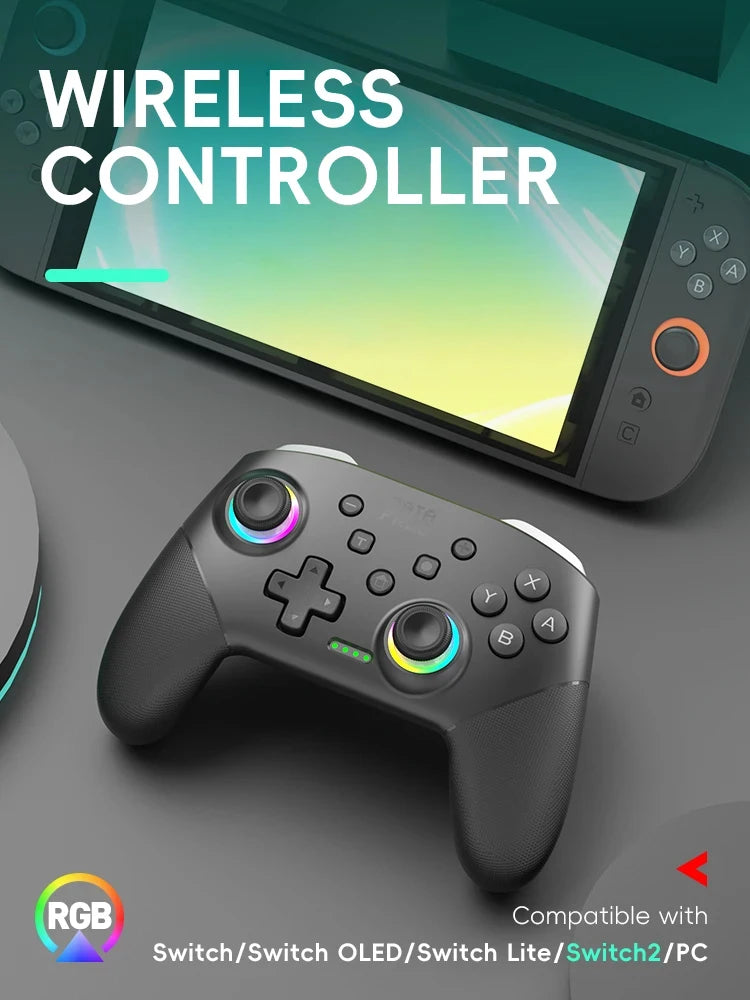 DATA FROG Wireless Switch Pro Controller for Switch/Switch OLED Programmable Joystick for PC Gamepad for Switch 2