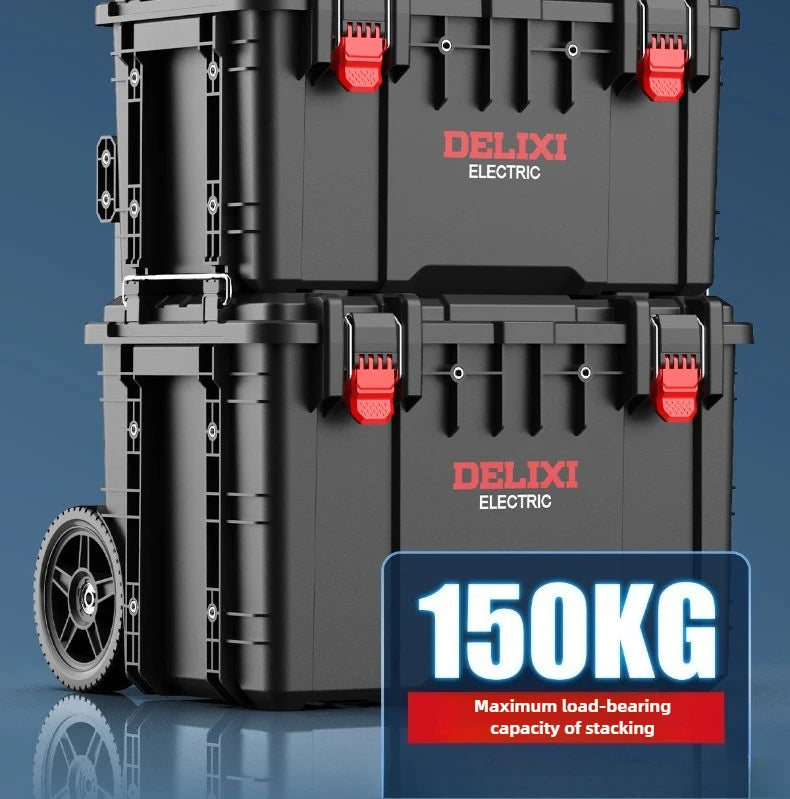 Trolley Stacking Toolbox Labor-saving Combined Tools Case Heavy Duty Large Capacity Storage Box Set Tools Organizer with Wheels