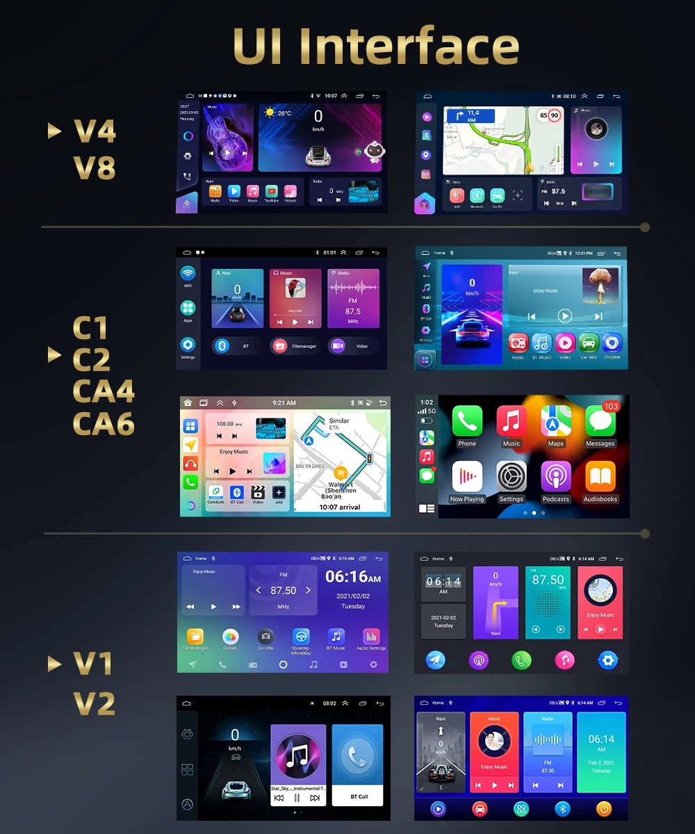 Podofo 2Din 9 ''Car Radio For Mercedes-Benz C-Class W204 S204 2007-2010 Multimedia Player GPS Carplay Android Car DSP BT RDS