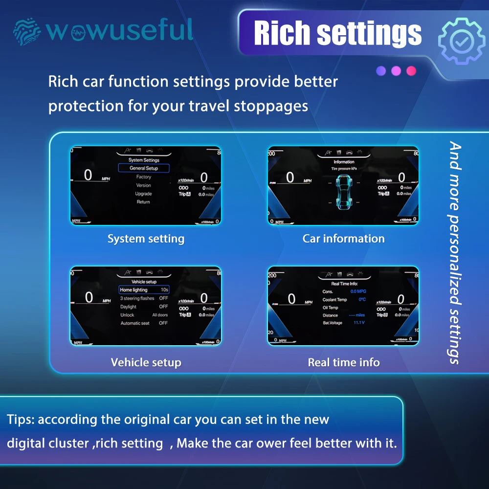 12.3 ''Digital Cluster Dashboard For BMW 5 Series E60 E61 E63 E64 525D 2003-09 Year CCC CIC Auto Lcd Panel Virtuele Cockpit Voor