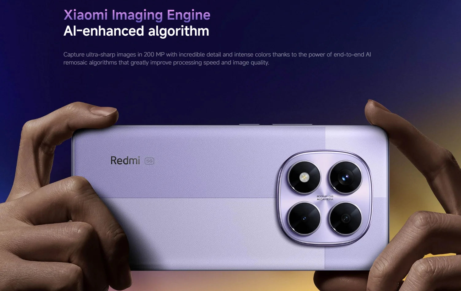 Global Version Redmi Note 14 Pro 5G NFC Smartphone Size 7300 + 200MP Camera 1.5K 120Hz AMOLED Display Screen