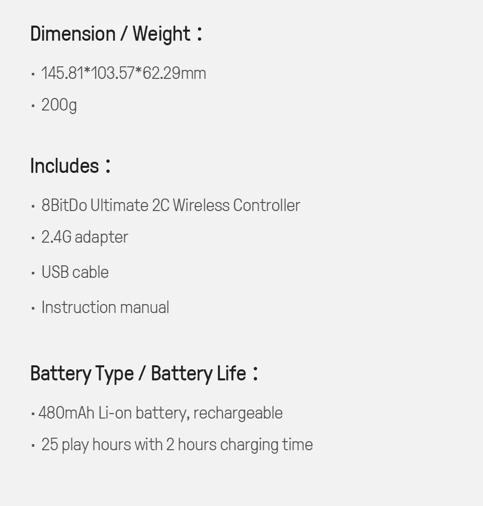 8BitDo - New Ultimate 2C Wireless Gaming Controller for PC, Windows 10, 11, Steam Deck, Raspberry Pi, Android