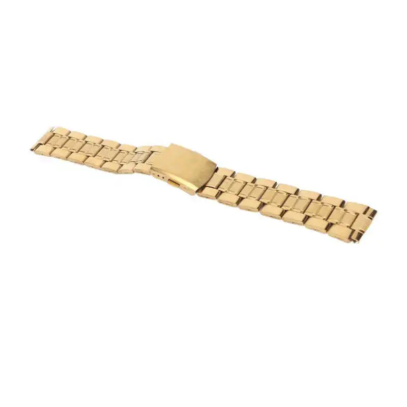 Bracelet Montre Acier Inoxydable Or - Boucle Double Verrouillage