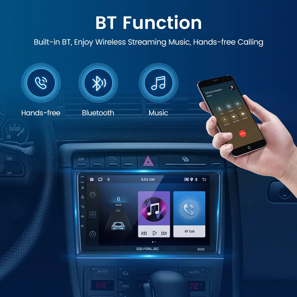 Universal 7"/9"/10" Car Radio Android 13 Wireless CarPlay Android Auto multimedia player WiFi GPS Navi RDS USB 2 Din Car Stereo