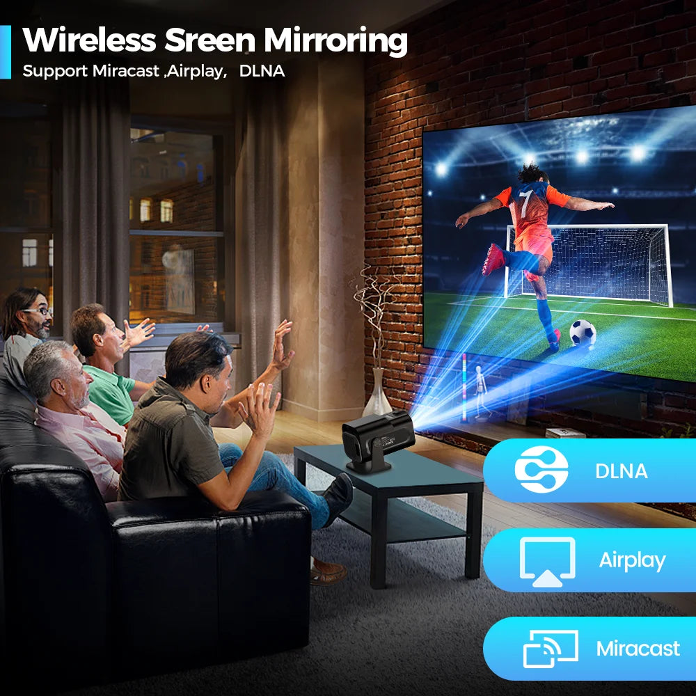 iSinbox Netflix Officially Licensed Android 13 NTV Projector 1080P Support 4K 320ANSI Dual WiFi BT5.3 Portable Projector HY320AA