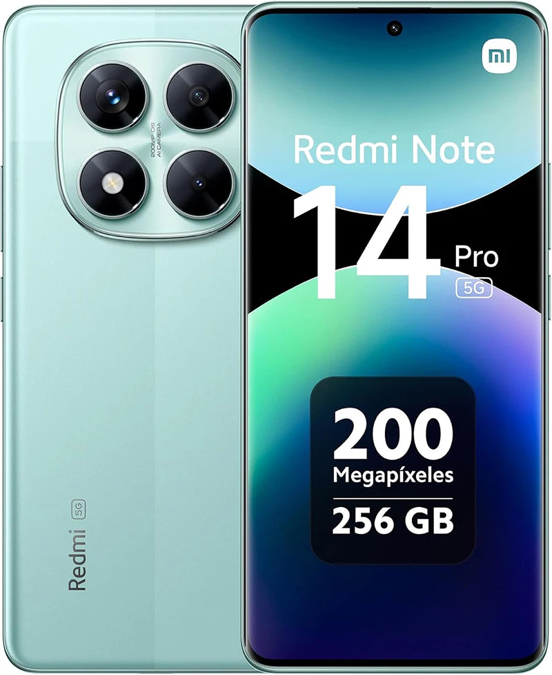 Global Version Redmi Note 14 Pro 5G NFC Smartphone Size 7300 + 200MP Camera 1.5K 120Hz AMOLED Display Screen