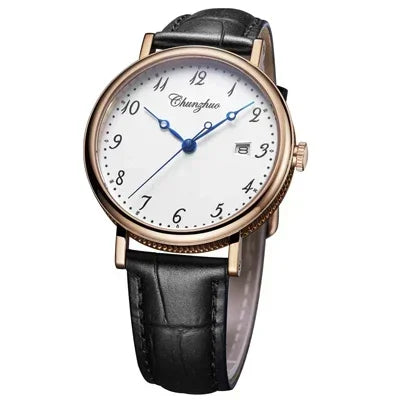 Montre décontractée ultra-plate pour homme, mouvement de montre à quartz de 38 mm, acier inoxydable importé du Japon