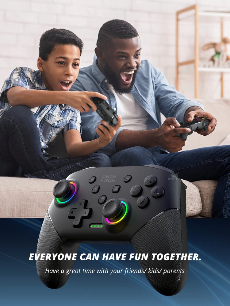 DATA FROG Wireless Switch Pro Controller for Switch/Switch OLED Programmable Joystick for PC Gamepad for Switch 2