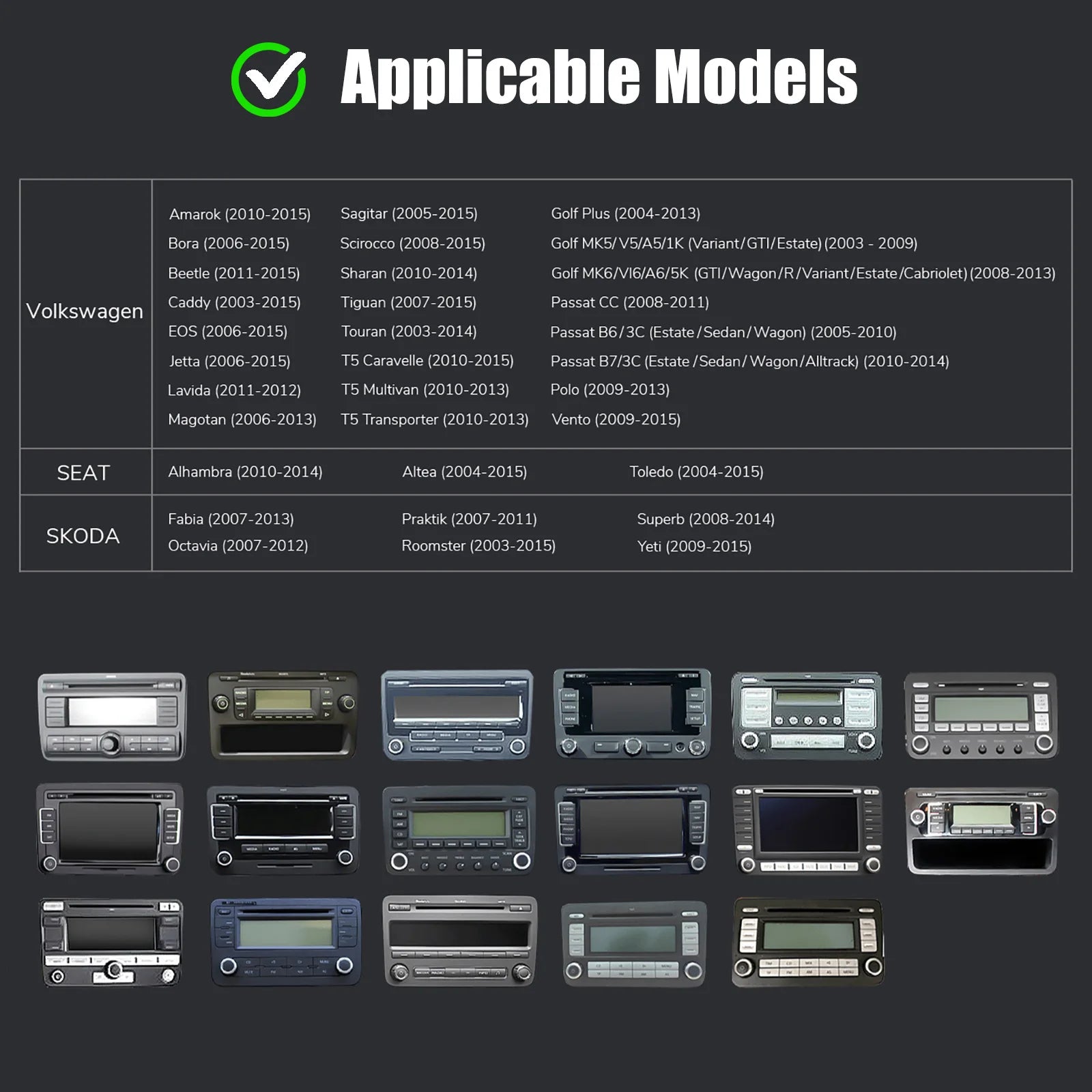 ESSGOO 9" Android 14 4G+64G Apple Carplay Car Stereo GPS NAVI WIFI RDS FM BT for VW Golf 5 6 Passat Polo Touran Tiguan Caddy EOS