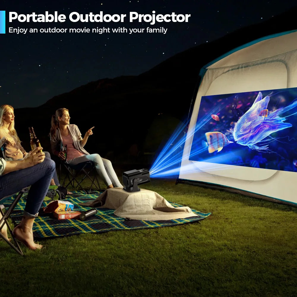 iSinbox Netflix Officially Licensed Android 13 NTV Projector 1080P Support 4K 320ANSI Dual WiFi BT5.3 Portable Projector HY320AA