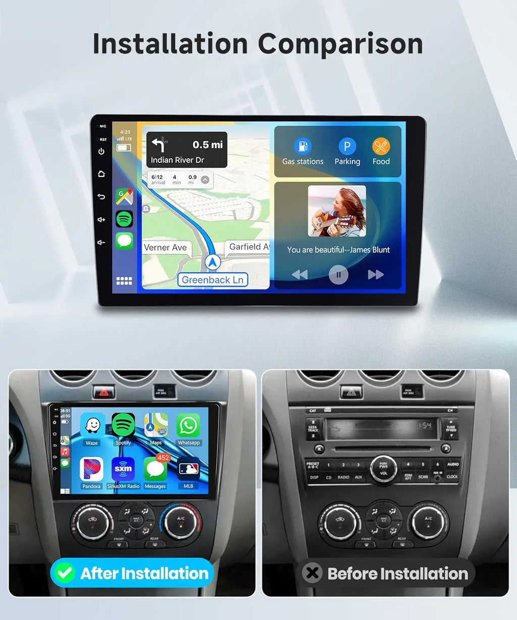Universal 7"/9"/10" Car Radio Android 13 Wireless CarPlay Android Auto multimedia player WiFi GPS Navi RDS USB 2 Din Car Stereo