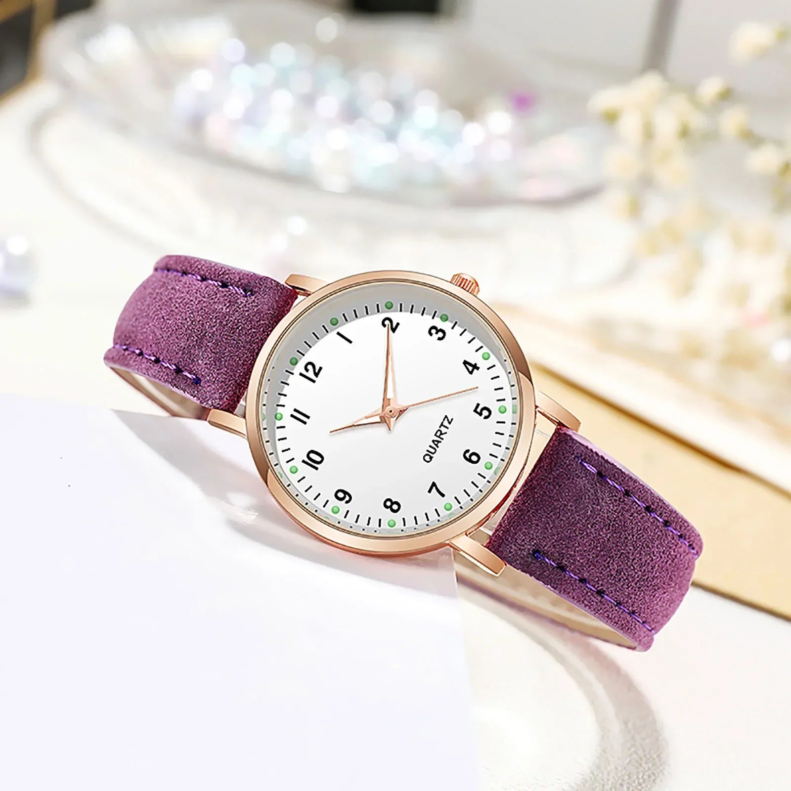 Luxury Back Light Watch For Women 2025 Diamond-studded Luminous Retro Female Watch Ladies Leather Strap Relogio Montre Femme