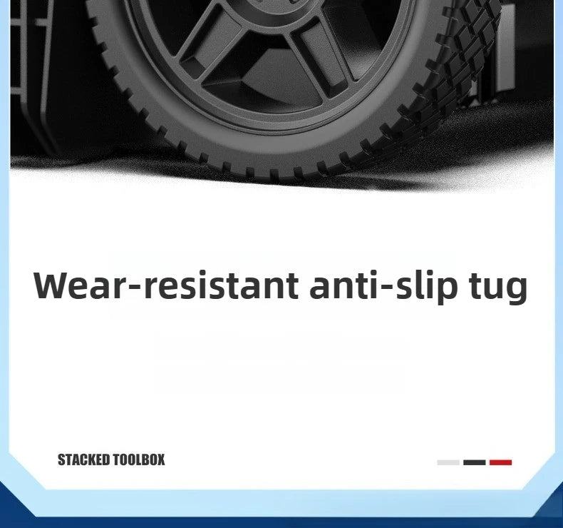 Trolley Stacking Toolbox Labor-saving Combined Tools Case Heavy Duty Large Capacity Storage Box Set Tools Organizer with Wheels