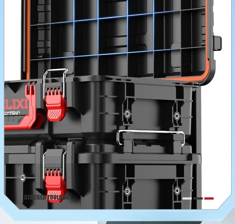 Trolley Stacking Toolbox Labor-saving Combined Tools Case Heavy Duty Large Capacity Storage Box Set Tools Organizer with Wheels