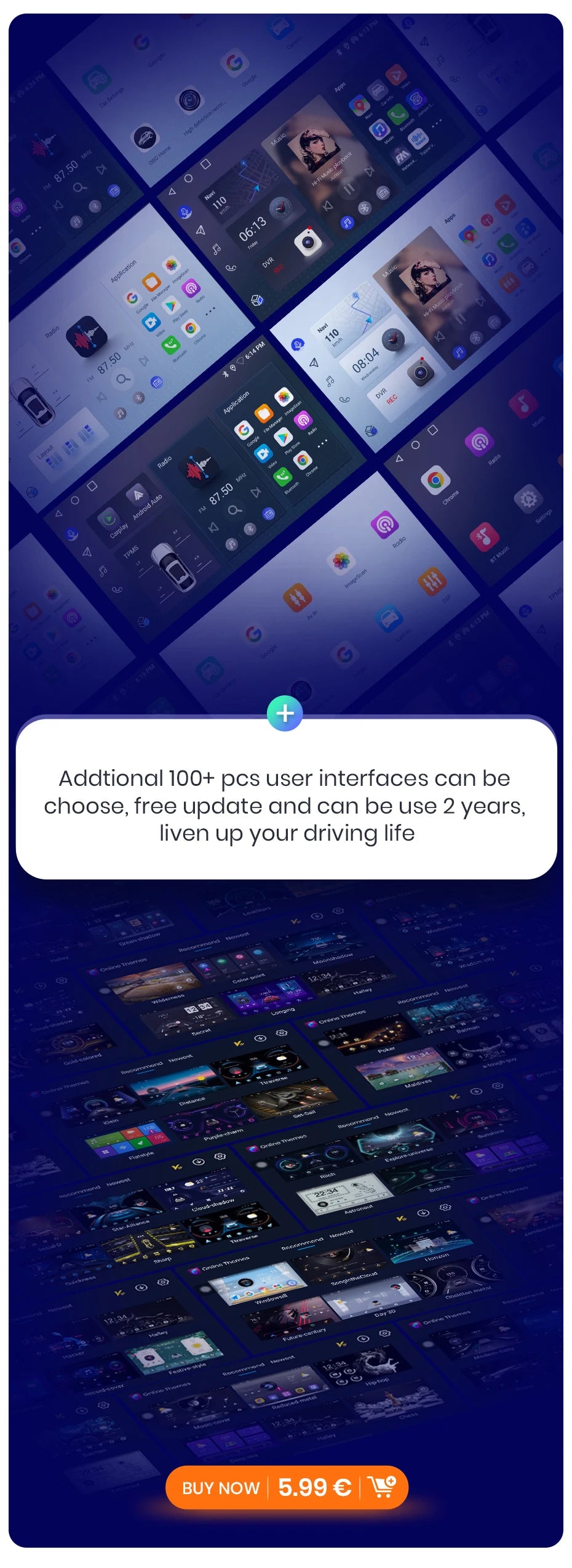 For Renault Duster HM 2020-2021 Arkana 2019 - 2021 Wireless CarPlay Android Auto Car Radio GPS RDS WiFi BT 4G Multimedia Stereo