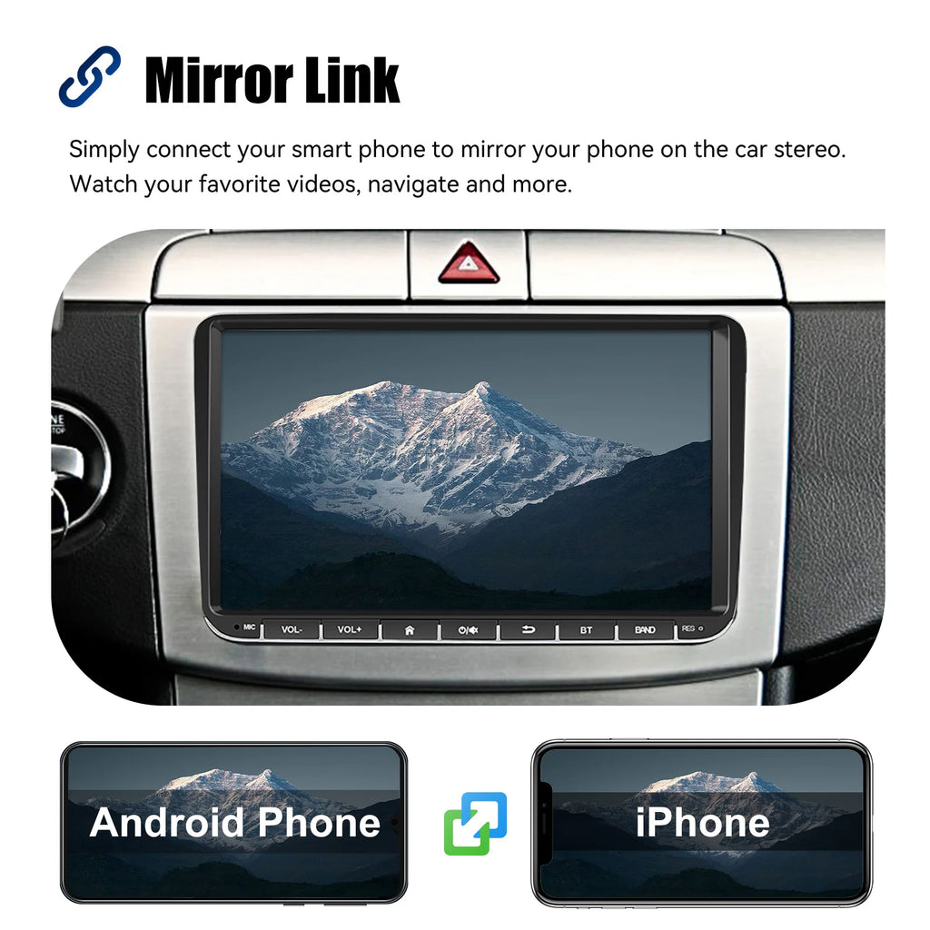 ESSGOO 9" Android 14 4G+64G Apple Carplay Car Stereo GPS NAVI WIFI RDS FM BT for VW Golf 5 6 Passat Polo Touran Tiguan Caddy EOS