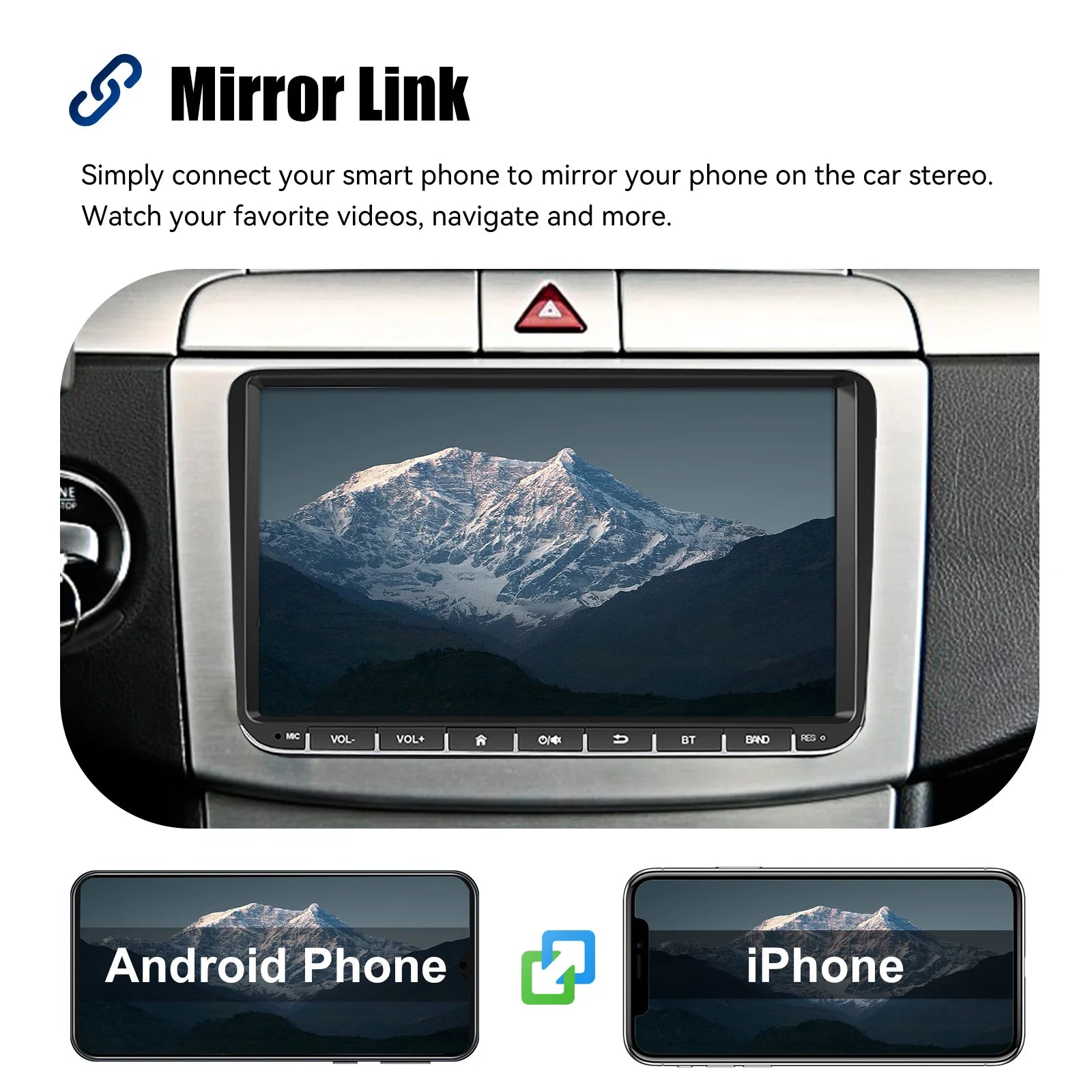 ESSGOO 9" Android 14 4G+64G Apple Carplay Car Stereo GPS NAVI WIFI RDS FM BT for VW Golf 5 6 Passat Polo Touran Tiguan Caddy EOS