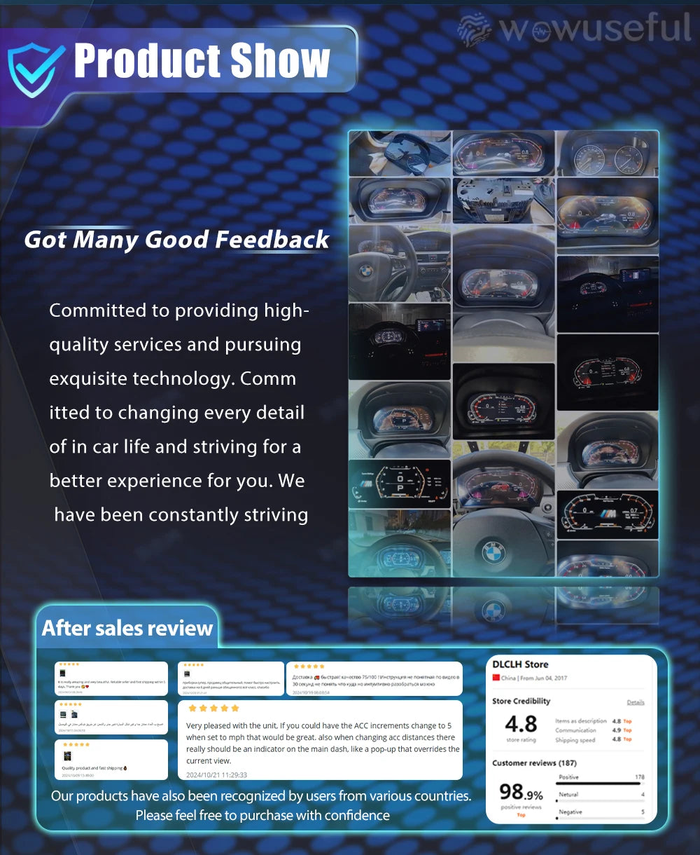 12.3 ''Digital Cluster Dashboard For BMW 5 Series E60 E61 E63 E64 525D 2003-09 Year CCC CIC Auto Lcd Panel Virtuele Cockpit Voor