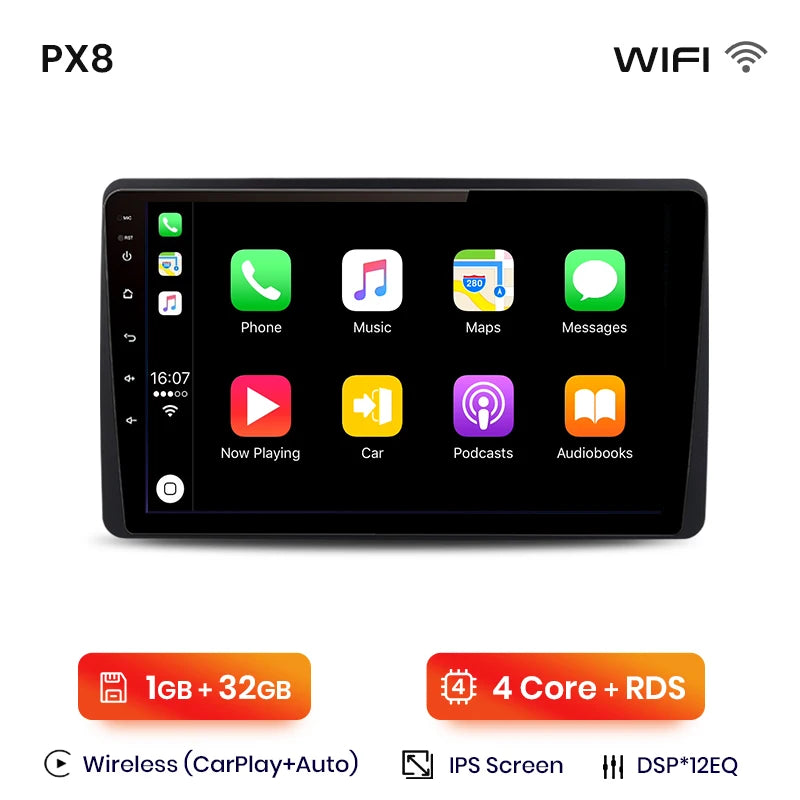 For Renault Duster HM 2020-2021 Arkana 2019 - 2021 Wireless CarPlay Android Auto Car Radio GPS RDS WiFi BT 4G Multimedia Stereo