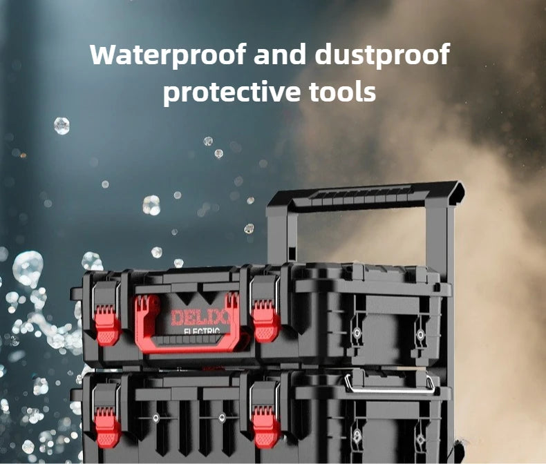 Trolley Stacking Toolbox Labor-saving Combined Tools Case Heavy Duty Large Capacity Storage Box Set Tools Organizer with Wheels