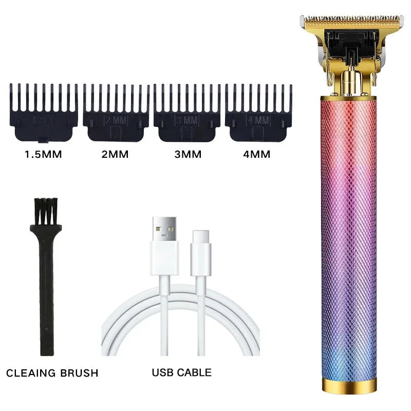 Professional T9 Hair Clipper For Mens USB Fast Rechargeable Beard Care Tools Provide Comfortable Precise Shaving Hair Trimmer