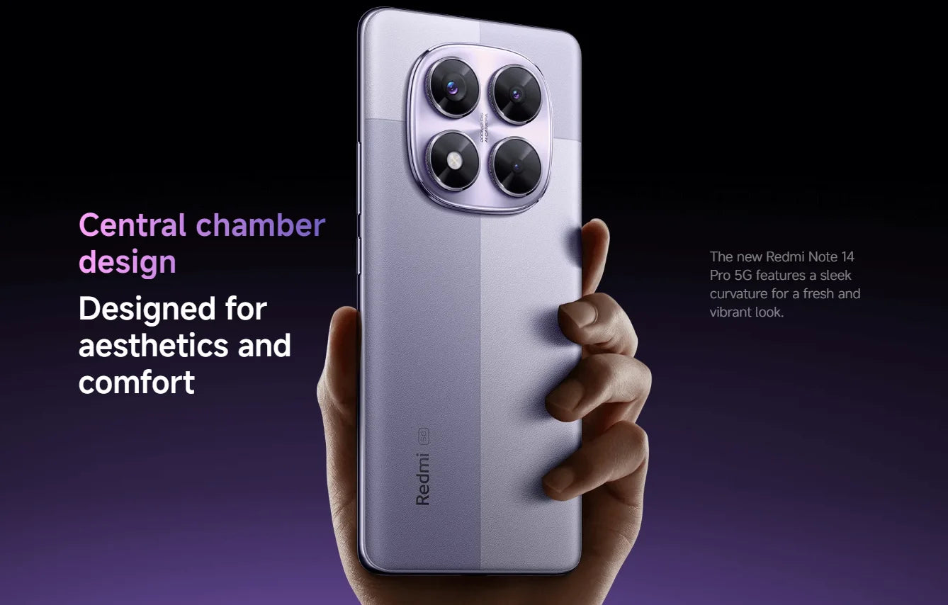 Global Version Redmi Note 14 Pro 5G NFC Smartphone Size 7300 + 200MP Camera 1.5K 120Hz AMOLED Display Screen