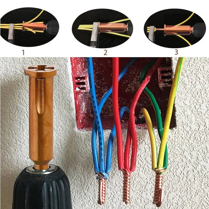 Steel Wire Twisting Tool Wire Stripper Tool Wire Stripping And Twisting Tool Kit Quick Connector Electrical Twist Wire Tool